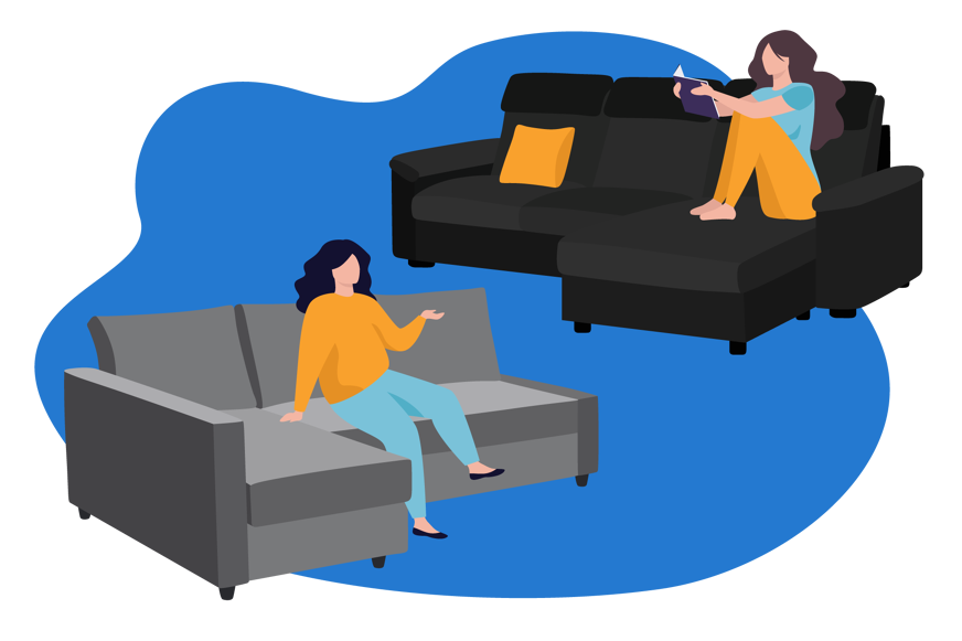 sofá com chaise longue